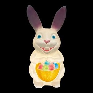 Empire Easter Bunny Rabbit Light Up Blow Mold 22” Tall Made In USA Works
